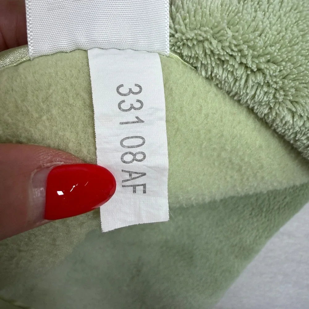 Carters Baby Blanket Sage Green Fleece Giraffe Duck Satin Trim 33108AF Nursery
